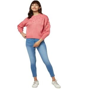 Indigo Thread Co.‎ Floral Appliqué Sweatshirt Pullover Crew Neck Top 1X NWOT